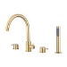 Brushed Brass 4 Hole Bath Shower Mixer Tap - Arissa