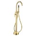 Brushed Brass Freestanding Bath Shower Mixer Tap - Arissa