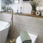 Brushed Brass Freestanding Bath Shower Mixer Tap - Arissa