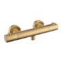 Brushed Brass 1Outlet Thermostatic Exposed Bar Shower Valve - Arissa