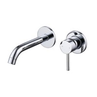 Chrome Wall Mounted Basin Mixer Tap - Arissa