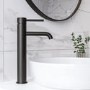 Black Tall Single Lever Mono Basin Mixer Tap - Arissa