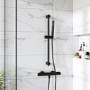 Black Round Adjustable Height Slide Rail Kit with Hand Shower - Arissa