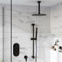 Black 120mm Ceiling Mounted Shower Arm - Arissa