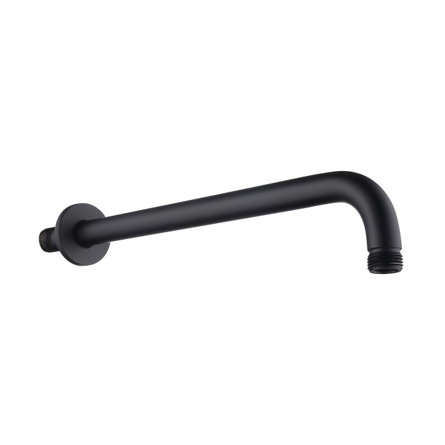 Black 357mm Wall Mounted Shower Arm - Arissa