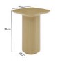 Large Square Wooden Pedestal Side Table - Ari