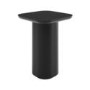 Large Black Square Wooden Pedestal Side Table - Ari