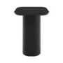 Large Black Square Wooden Pedestal Side Table - Ari