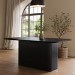 Large Black Wooden Dining Table - Seats 6 - Ari