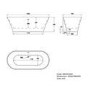 Freestanding Double Ended Bath 1650 x 740mm - Arya