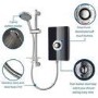 Triton Aspirante 9.5kW Gloss Black Electric Shower