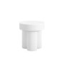 White Fluted Side Table -Astrid