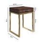 Walnut Bedside Table with Drawer and Legs - Aubrey