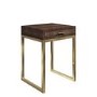 Walnut Bedside Table with Drawer and Legs - Aubrey