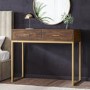 Walnut Dressing Table with 2 Drawers - Aubrey