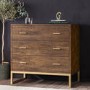 Walnut Chest of 3 Drawers with Legs - Aubrey 