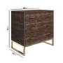 Walnut Chest of 3 Drawers with Legs - Aubrey 