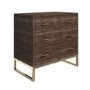 Walnut Chest of 3 Drawers with Legs - Aubrey 