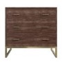 Walnut Chest of 3 Drawers with Legs - Aubrey 