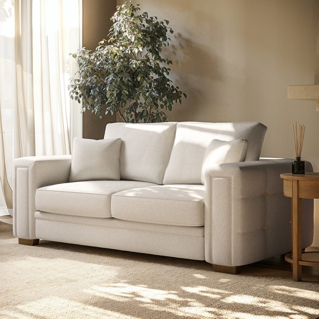 Beige Chenille 3 Seater Sofa - Avalon