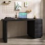 Banks Black Wood Desk with Drawers