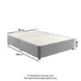 Grey Velvet Single Divan Bed Base - Langston