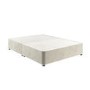 Beige Velvet Small Double Divan Bed Base - Langston