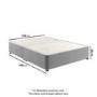 Grey Velvet King Size Divan Bed Base with 2 Drawers - Langston