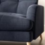 Dark Blue Velvet 3 Seater Mid Century Sofa - Beckett