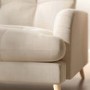 Beige Velvet 3 Seater Mid Century Sofa - Beckett