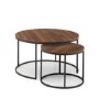 Round Walnut Nest of 2 Tables - Bellini