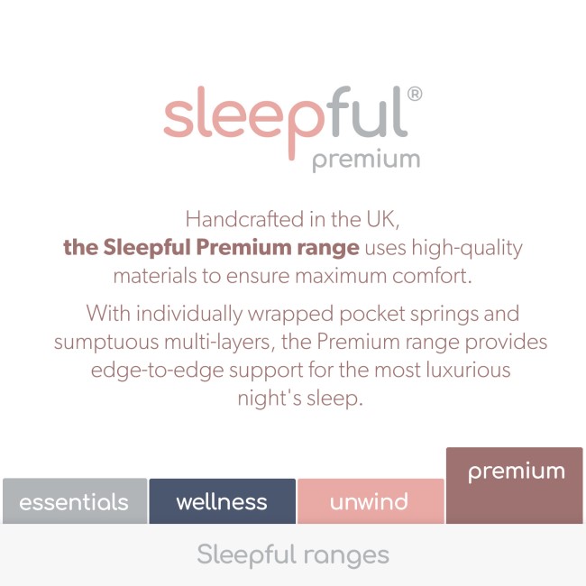 Super King Memory Foam Top 2000 Pocket Sprung Pillow Top Mattress - Sleepful Premium