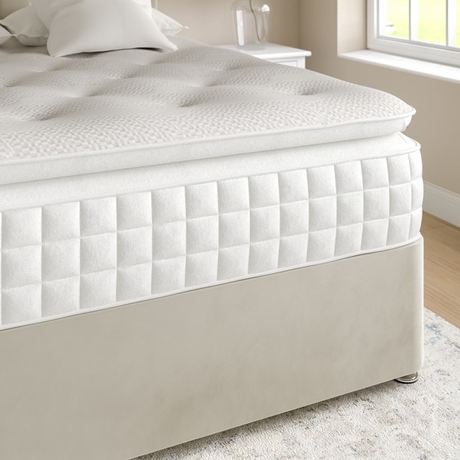 Super King Memory Foam Top 3000 Pocket Sprung Pillow Top Mattress - Sleepful Premium