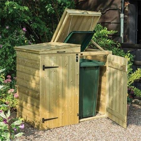 Rowlinson Apex Wooden Wheelie Bin Store 130cm x 81cm