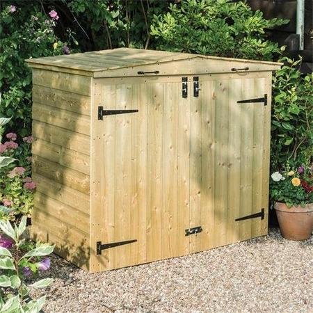 Rowlinson Apex Wooden Wheelie Bin Store 130cm x 81cm