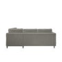 Grey Velvet Right Hand Corner Sofa Bed with Storage - Seats 4 - Boe