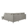 Grey Velvet Right Hand Corner Sofa Bed with Storage - Seats 4 - Boe