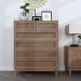 Tall Rattan Chest of 6 Drawers - Bordeaux - LPD