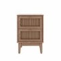 Rattan 2 Drawer Bedside Table - Bordeaux - LPD 