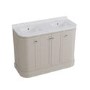 1200mm Beige Curved Freestanding Double Vanity Unit with Basin - Bowland