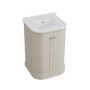 600mm Beige Curved Freestanding Vanity Unit with Basin - Bowland