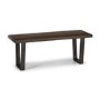 ONLY OPENED - Dark Solid Oak Industrial Dining Bench - Seats 2 - Brooklyn