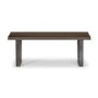 ONLY OPENED - Dark Solid Oak Industrial Dining Bench - Seats 2 - Brooklyn