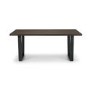 ONLY OPENED - Dark Solid Oak Industrial Dining Bench - Seats 2 - Brooklyn