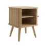 Oak Mid-Century Bedside Table with Tambour Doors – Breuer