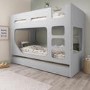 Grey Pod Bunk Bed with Trundle - Braxton