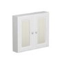 Double Door White Mirrored Bathroom Cabinet 667 x 600mm - Westbury