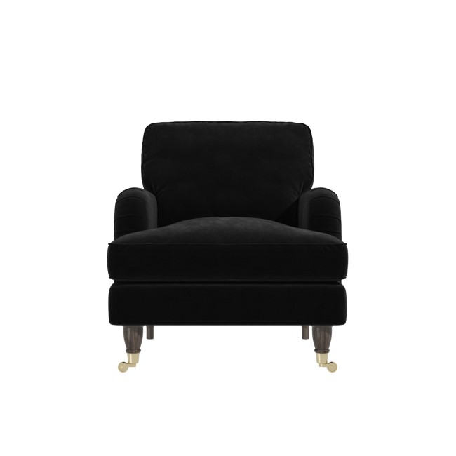 Black Velvet Armchair - Payton