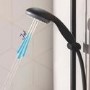 Grohe QuickFix Vitalio Start  Black Round Adjustable Height Slide Rail Kit with Hand Shower