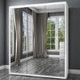 ONLY OPENED - Lexi White High Gloss Triple Wardrobe With 3 Mirrored Doors